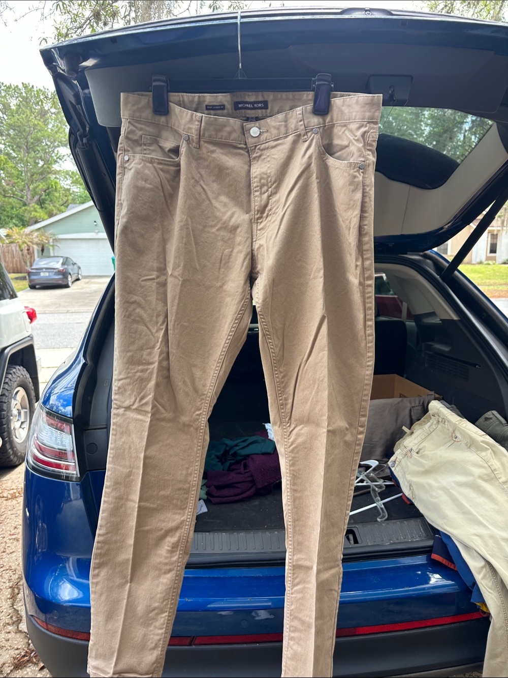 Michael Kors Slim Straight Tan Chinos